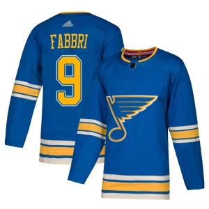 Robby Fabbri St. Louis Blues Men's Adidas Authentic Blue Alternate Jersey