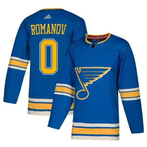 Georgi Romanov St. Louis Blues Men's Adidas Authentic Blue Alternate Jersey