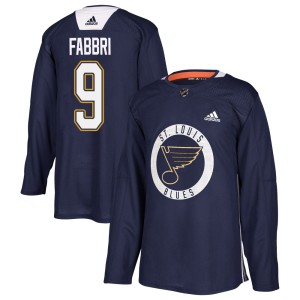 Robby Fabbri St. Louis Blues Youth Adidas Authentic Blue Practice Jersey