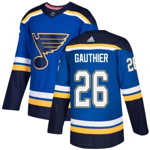 Julien Gauthier St. Louis Blues Men's Adidas Authentic Blue Home Jersey