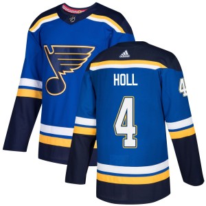 Justin Holl St. Louis Blues Men's Adidas Authentic Blue Home Jersey
