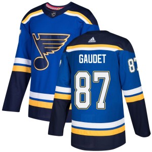 Marc-Andre Gaudet St. Louis Blues Youth Adidas Authentic Blue Home Jersey