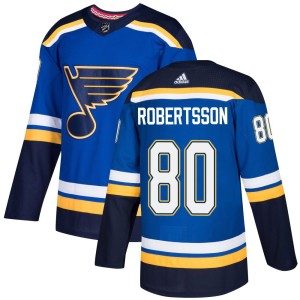 Simon Robertsson St. Louis Blues Youth Adidas Authentic Blue Home Jersey