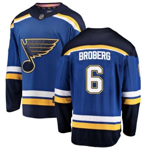 Philip Broberg St. Louis Blues Youth Fanatics Branded Blue Breakaway Home Jersey