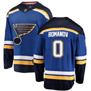 Georgi Romanov St. Louis Blues Youth Fanatics Branded Blue Breakaway Home Jersey