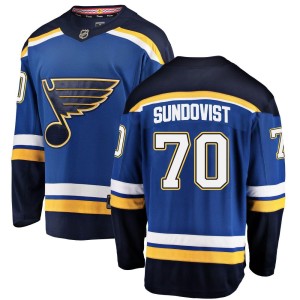 Oskar Sundqvist St. Louis Blues Youth Fanatics Branded Blue Breakaway Home Jersey