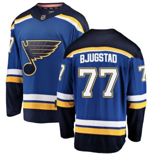 Nick Bjugstad St. Louis Blues Men's Fanatics Branded Blue Breakaway Home Jersey