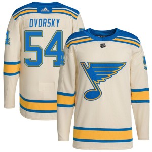 Dalibor Dvorsky St. Louis Blues Youth Adidas Authentic Cream 2022 Winter Classic Player Jersey