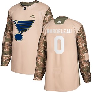 Thomas Bordeleau St. Louis Blues Youth Adidas Authentic Camo Veterans Day Practice Jersey