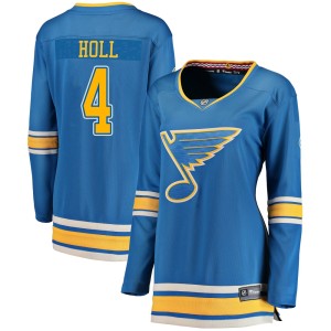 Justin Holl St. Louis Blues Women's Fanatics Branded Blue Breakaway Alternate Jersey