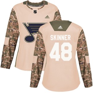 Hunter Skinner St. Louis Blues Women's Adidas Authentic Camo Veterans Day Practice Jersey