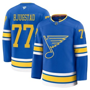 Nick Bjugstad St. Louis Blues Men's Fanatics Premium Blue Home 2025 Jersey