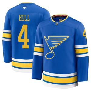 Justin Holl St. Louis Blues Men's Fanatics Premium Blue Home 2025 Jersey