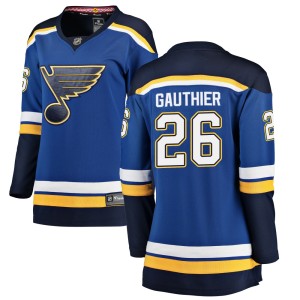 Julien Gauthier St. Louis Blues Women's Fanatics Branded Blue Breakaway Home Jersey
