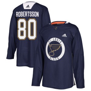 Simon Robertsson St. Louis Blues Men's Adidas Authentic Blue Practice Jersey