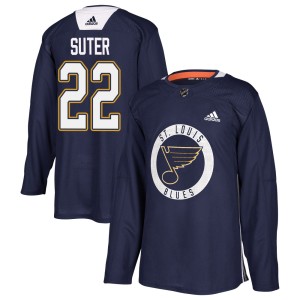 Ryan Suter St. Louis Blues Men's Adidas Authentic Blue Practice Jersey