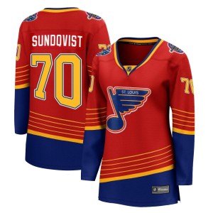 Oskar Sundqvist St. Louis Blues Women's Fanatics Branded Red 2020/21 Special Edition Breakaway Jersey